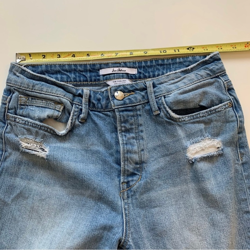 Sam Edelman Chelsea High Rise Wide Leg Crop Denim Jeans - Picture 5 of 12